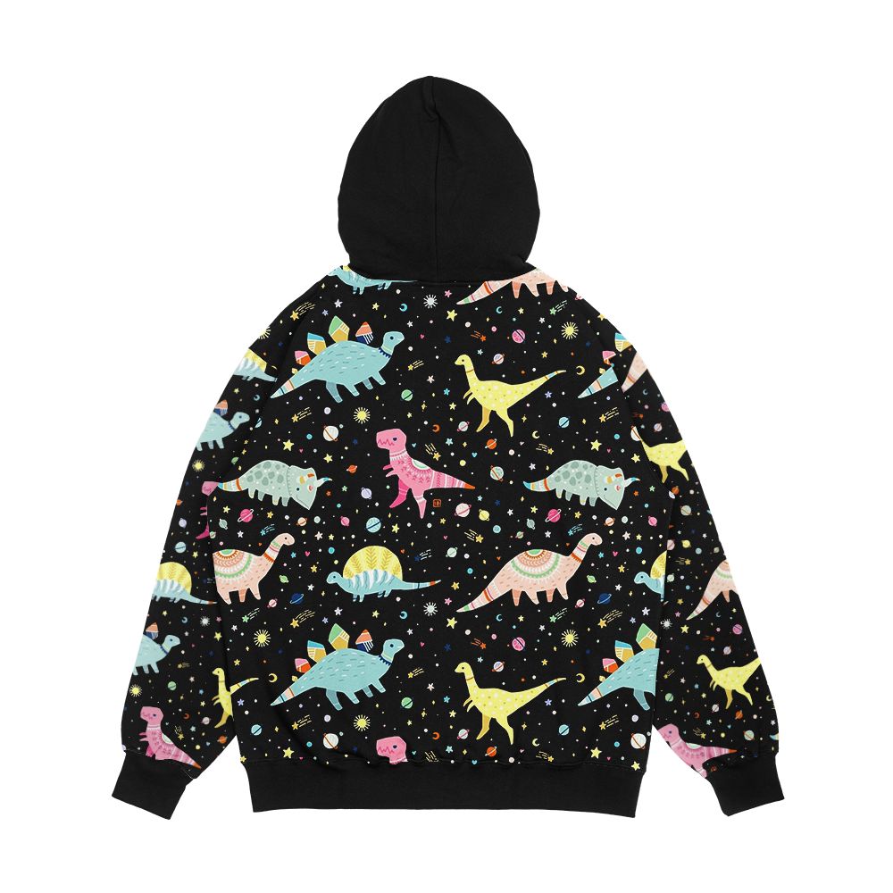 Dinosaur Pattern Men's All-Over-Print Hoodie - Image 2
