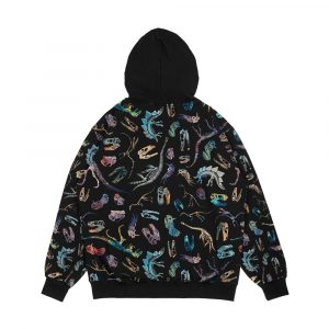Alternative view of Dinosaurs Dark Men's All-Over-Print Hoodie