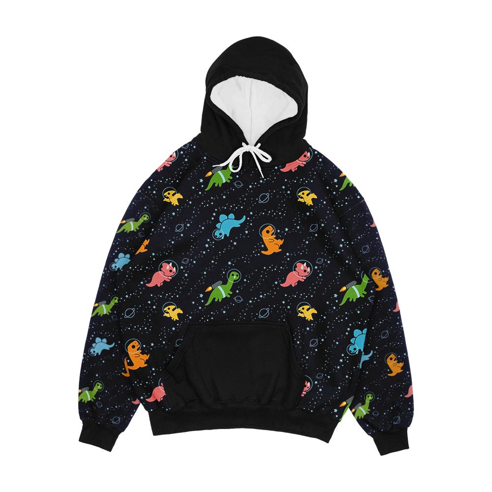Dinosaurs In Space Pattern Men's All-Over-Print Hoodie