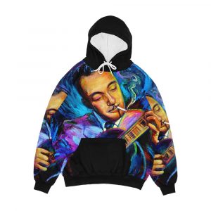 Django Reinhardt Gypsy Jazz Guitarist By Robert Phelps Men's All-Over-Print Hoodie