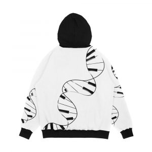 Alternative view of Dna Piano Men's All-Over-Print Hoodie