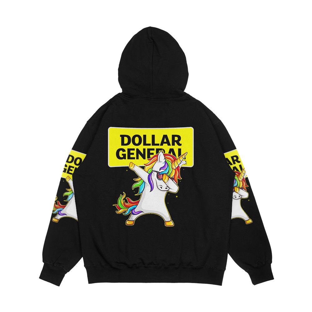 Dollar General Dollar General Unicorn Dabbing Unisex Designer Classic Men's All-Over-Print Hoodie - Image 2