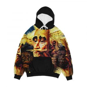 Don Quixote Vintage Abstract Tilting At Windmills Print Men's All-Over-Print Hoodie