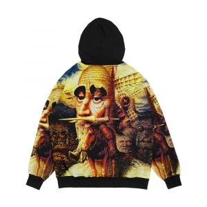 Alternative view of Don Quixote Vintage Abstract Tilting At Windmills Print Men's All-Over-Print Hoodie