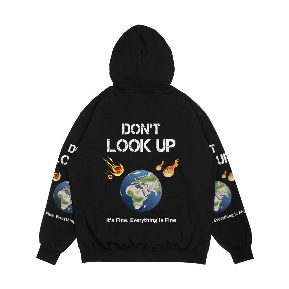 Don T Look Up It's Fine Everything Is Fine Dont Look Up Earth Day Men's All-Over-Print Hoodie - Image 2