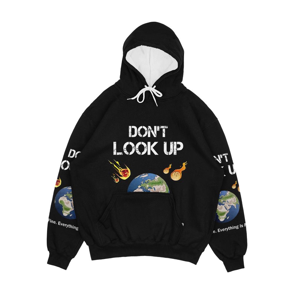 Don T Look Up It's Fine Everything Is Fine Dont Look Up Earth Day Men's All-Over-Print Hoodie