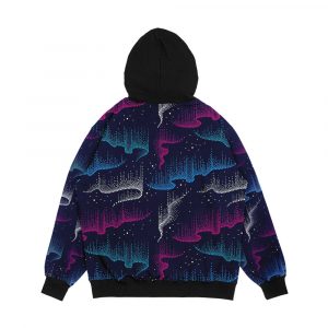 Alternative view of Dotwork Aurora Borealis Men's All-Over-Print Hoodie