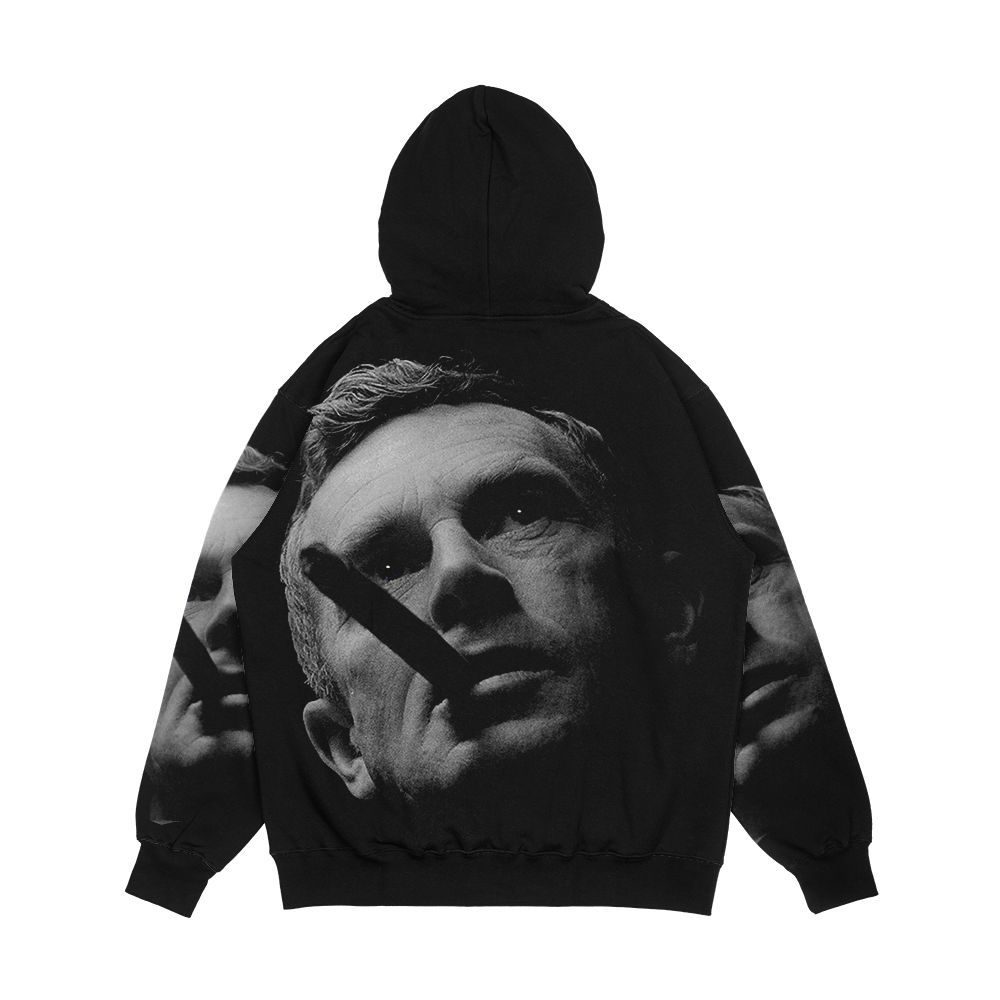 Dr Strlove Black Transparency Men's All-Over-Print Hoodie - Image 2