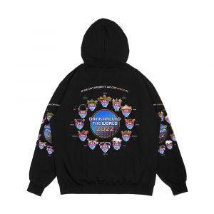 Alternative view of Drink Around The World 2022 Masked Men's All-Over-Print Hoodie