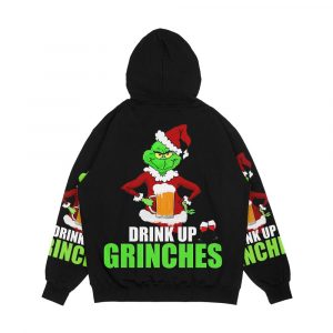 Alternative view of Drink Up Grinches Funny Christmas Men's All-Over-Print Hoodie
