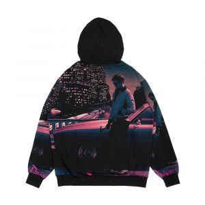 Alternative view of Drive Movie Poster Men's All-Over-Print Hoodie