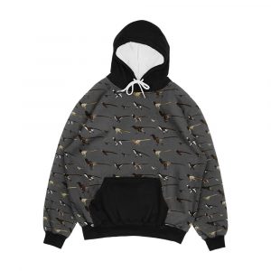 Dromaeosaur Pattern Men's All-Over-Print Hoodie