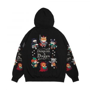 Alternative view of Dungeons And Doggos Men's All-Over-Print Hoodie
