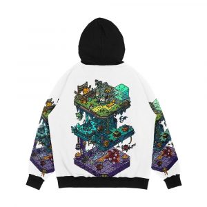 Alternative view of Dungeons And Isometric Dragons Men's All-Over-Print Hoodie