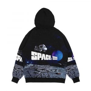 Alternative view of Eagle Over Alpha With Planet 1 Men's All-Over-Print Hoodie