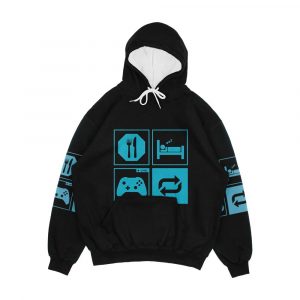 Eat Sleep Game Repeat Men's All-Over-Print Hoodie