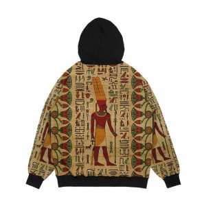 Alternative view of Egyptian Amun Ra Amun're Ornament On Papyrus Men's All-Over-Print Hoodie