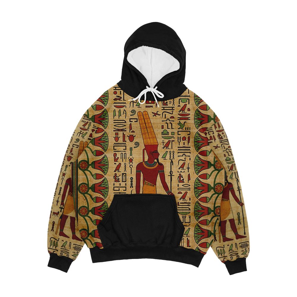 Egyptian Amun Ra Amun're Ornament On Papyrus Men's All-Over-Print Hoodie