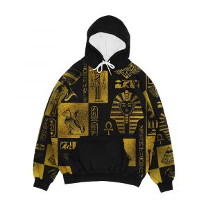 Egyptian Gold Hieroglyphs And Symbols Collage Men's All-Over-Print Hoodie