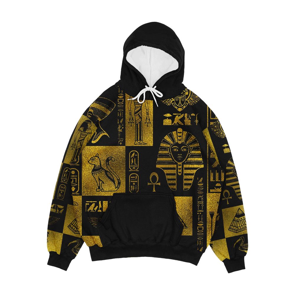 Egyptian Gold Hieroglyphs And Symbols Collage Men's All-Over-Print Hoodie