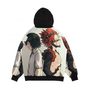 Alternative view of Eijiro Kirishima Red Riot Men's All-Over-Print Hoodie