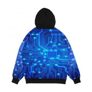 Alternative view of Electronic Circuit Men's All-Over-Print Hoodie
