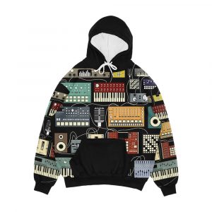 Electronic Musician Synthesizer And Drum Machine Dj Men's All-Over-Print Hoodie