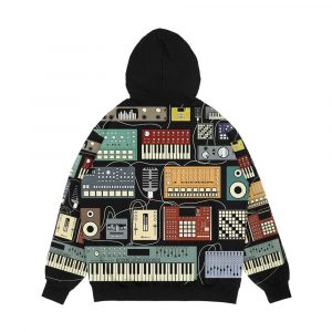 Alternative view of Electronic Musician Synthesizer And Drum Machine Dj Men's All-Over-Print Hoodie