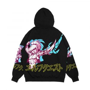 Alternative view of Elfquest Katakana Men's All-Over-Print Hoodie