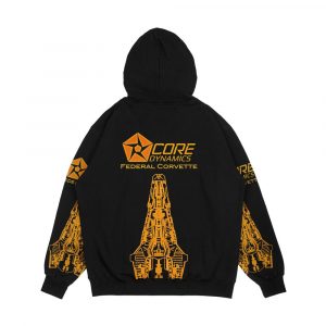 Alternative view of Elite Dangerous Federal Corvette Men's All-Over-Print Hoodie
