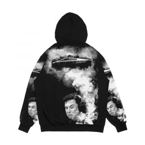 Alternative view of Elon Musk And Cybertruck Men's All-Over-Print Hoodie