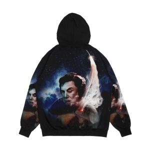 Alternative view of Elon Musk Blast Off Men's All-Over-Print Hoodie