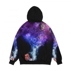 Alternative view of Elon Musk Smokes The Universe Men's All-Over-Print Hoodie
