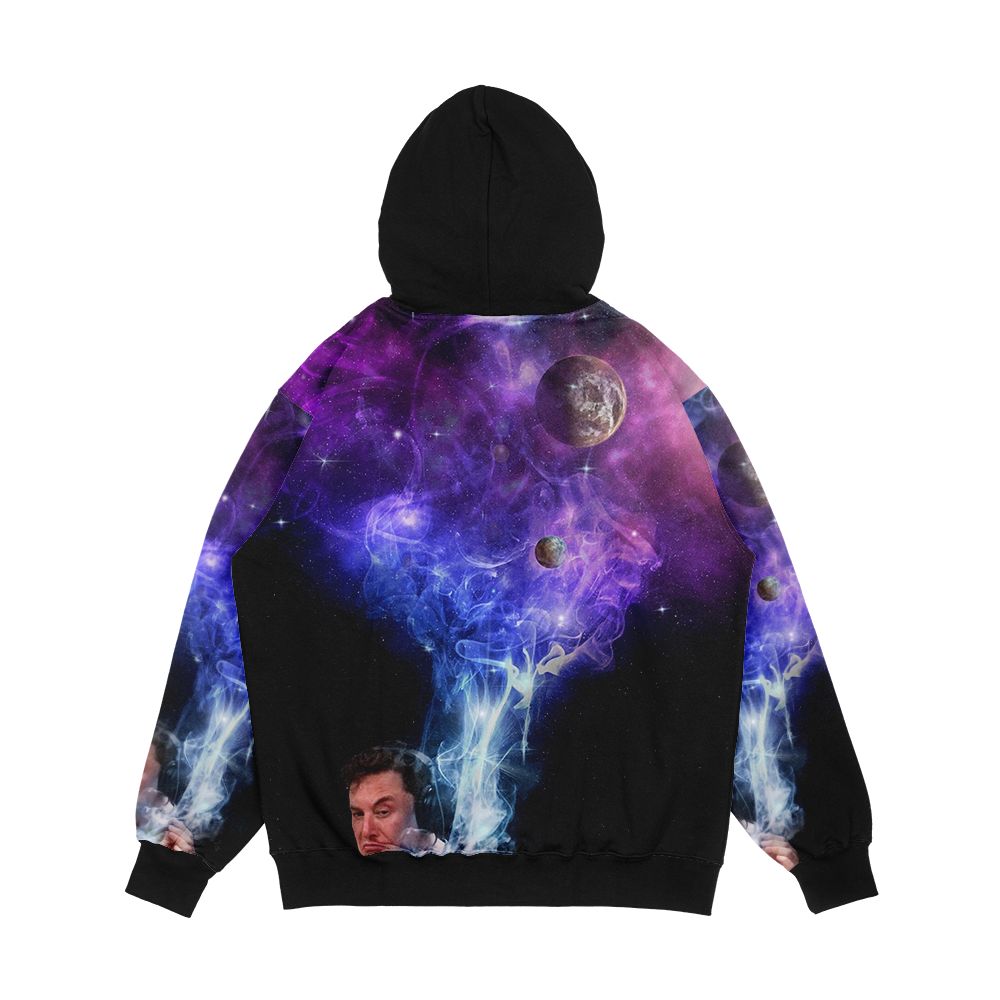 Elon Musk Smokes Weed Men's All-Over-Print Hoodie - Image 2