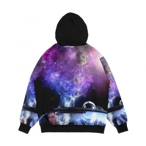 Alternative view of Elon Musk Smoking Space Weed On His Tesla Roadster Men's All-Over-Print Hoodie