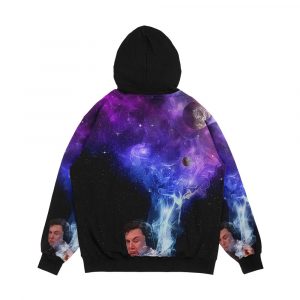 Alternative view of Elon Musk Smoking The Universe Men's All-Over-Print Hoodie