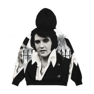 Alternative view of Elvis At The Gates Men's All-Over-Print Hoodie