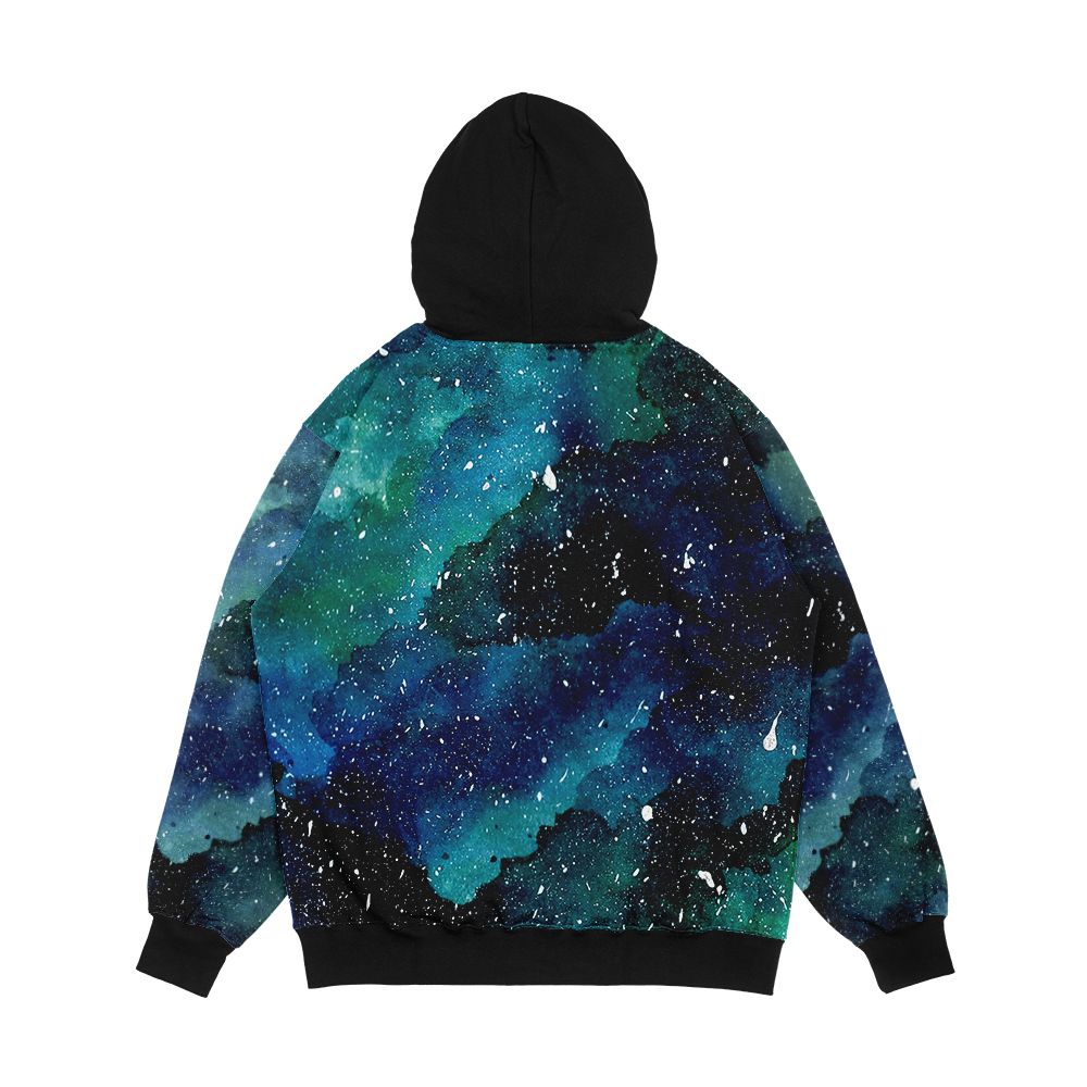 Emerald Galaxy Men's All-Over-Print Hoodie - Image 2