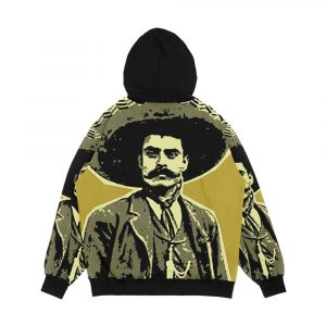 Alternative view of Emiliano Zapata Salazar Men's All-Over-Print Hoodie