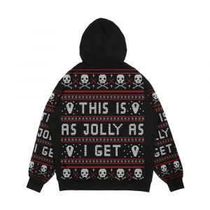 Alternative view of Emo Gothic Ugly Christmas Sweater Men's All-Over-Print Hoodie
