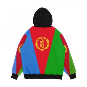 Alternative view of Eritrea Flag Banner Men's All-Over-Print Hoodie