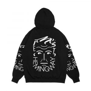 Alternative view of Ernest Hemingway Men's All-Over-Print Hoodie