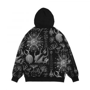 Alternative view of Ernst Haeckel Phaeodaria Illustration Men's All-Over-Print Hoodie
