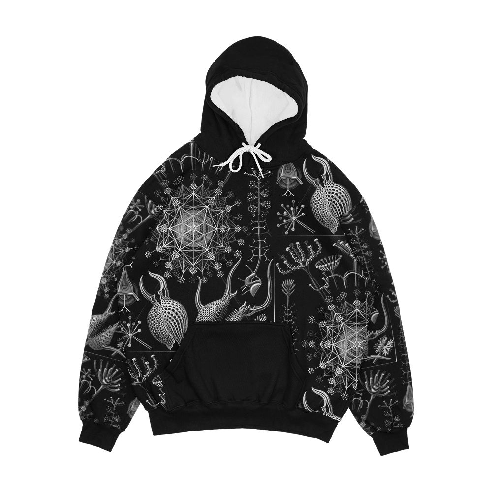 Ernst Haeckel Phaeodaria Illustration Men's All-Over-Print Hoodie