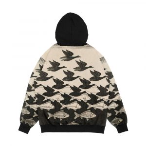 Alternative view of Escher Sky And Water I Men's All-Over-Print Hoodie