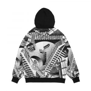 Alternative view of Escher Staircases Men's All-Over-Print Hoodie