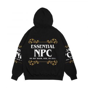 Alternative view of Essential Npc Non Playable Character Gaming Men's All-Over-Print Hoodie
