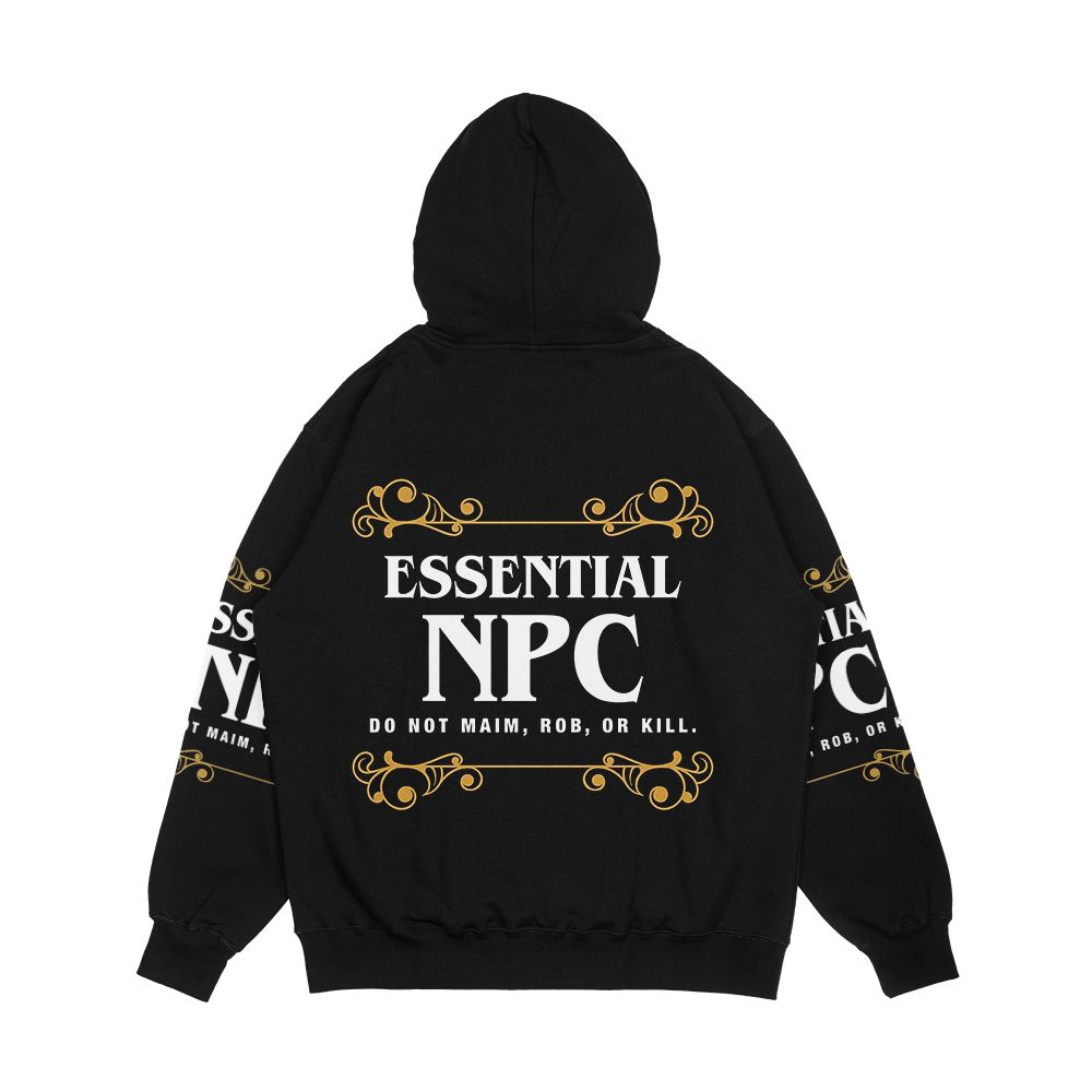 Essential Npc Non Playable Character Gaming Men's All-Over-Print Hoodie - Image 2