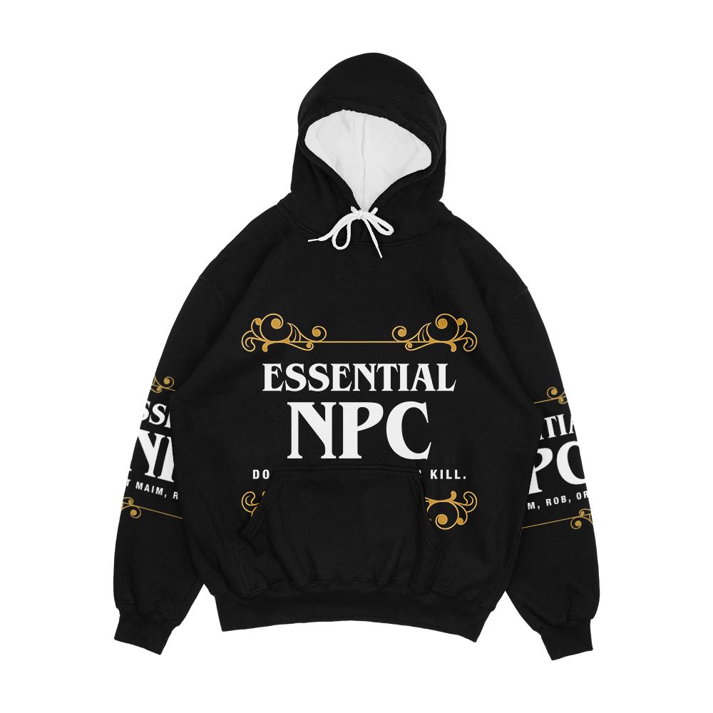 Essential Npc Non Playable Character Gaming Men's All-Over-Print Hoodie