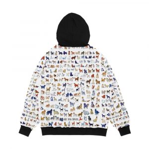 Alternative view of Every Akc Dog Breed Men's All-Over-Print Hoodie